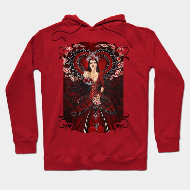 Queen of Hearts Hoodie by The Art of Megan Mars